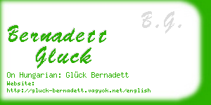 bernadett gluck business card