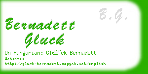 bernadett gluck business card